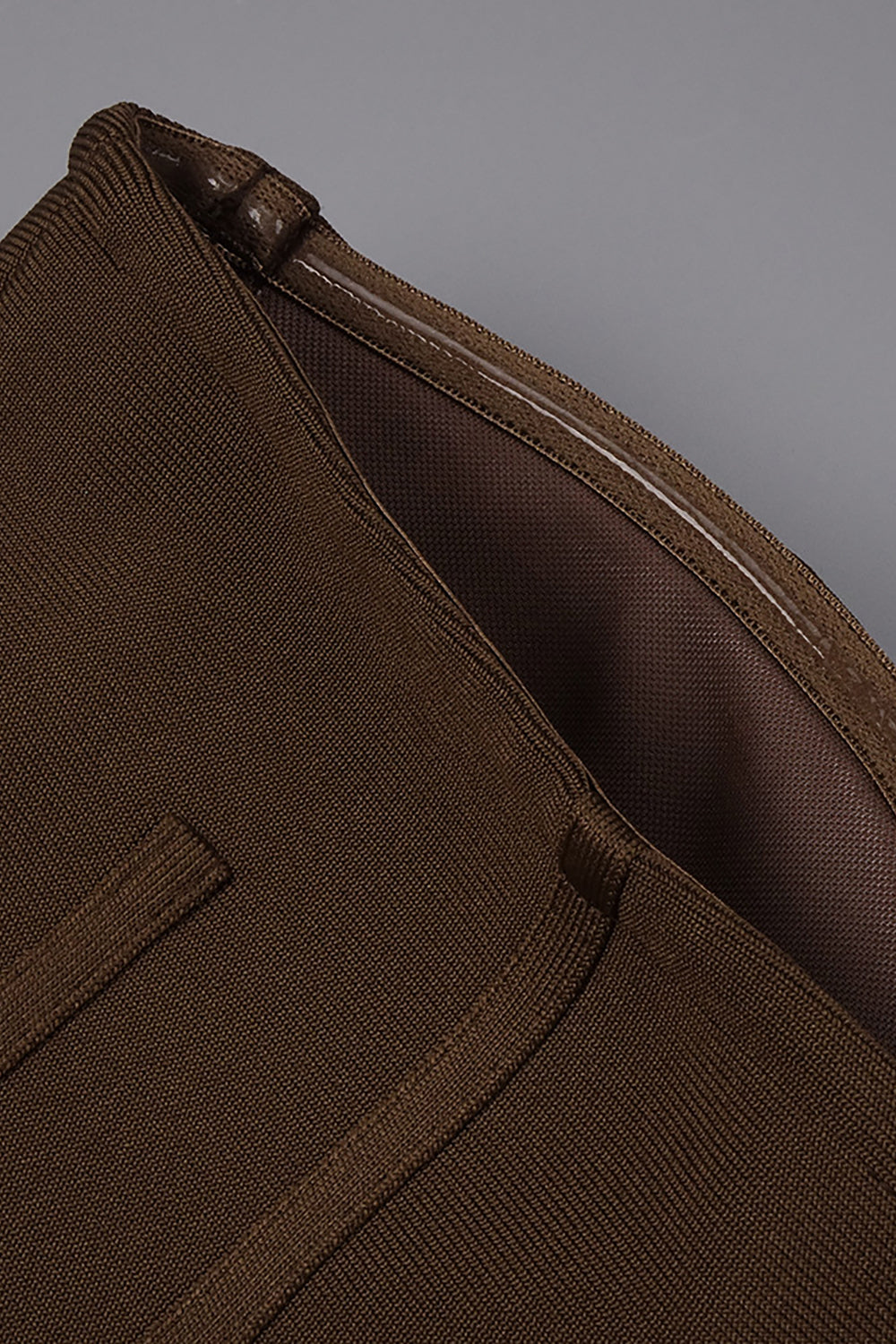 Strapless Linear Suiting Gown