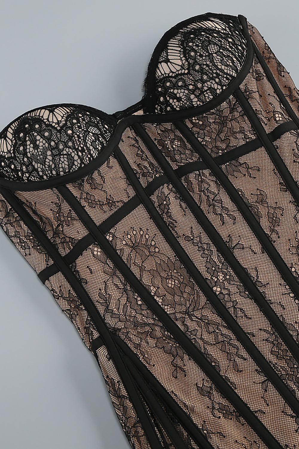 Strapless Long Lace Corset Gown