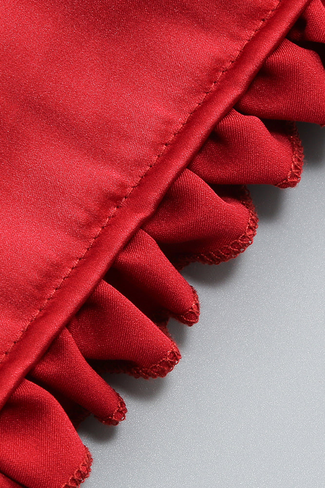 Strapless Ruffle Mini Dresss