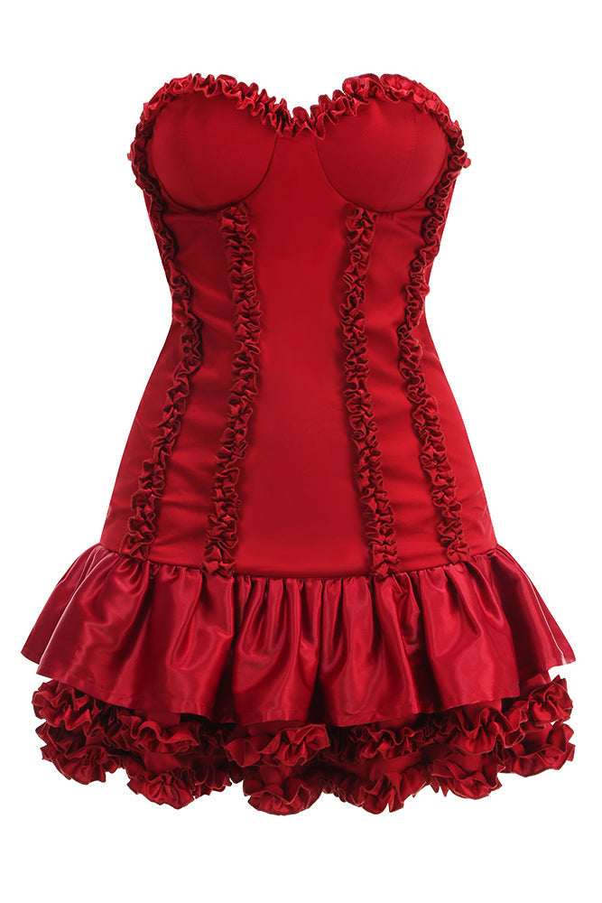 Strapless Ruffle Mini Dresss