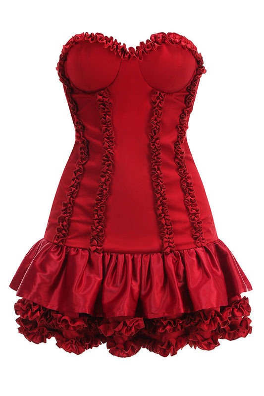 Strapless Ruffle Mini Dresss