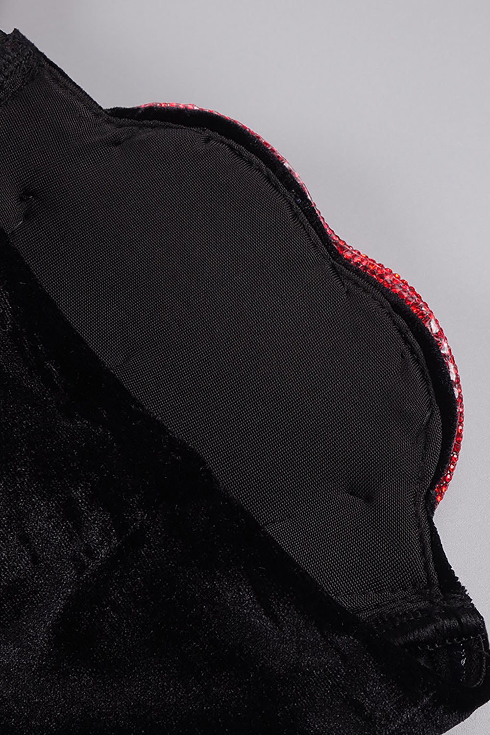 Strappy Crystal Heart Velvet Mini Dress