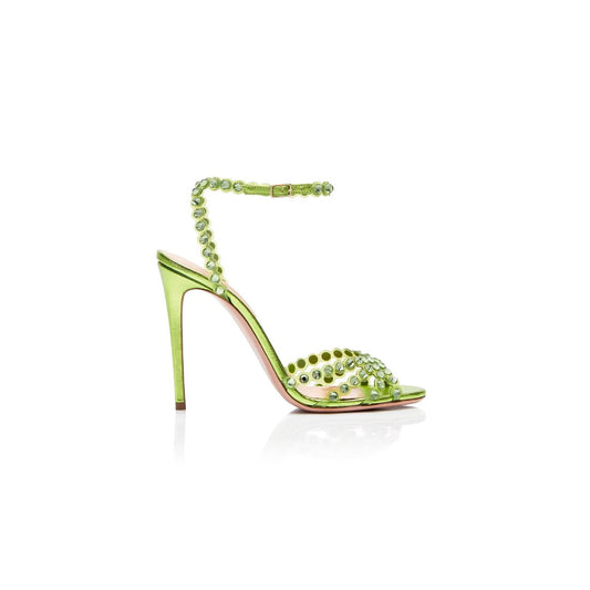 Zura Heel Strass Green