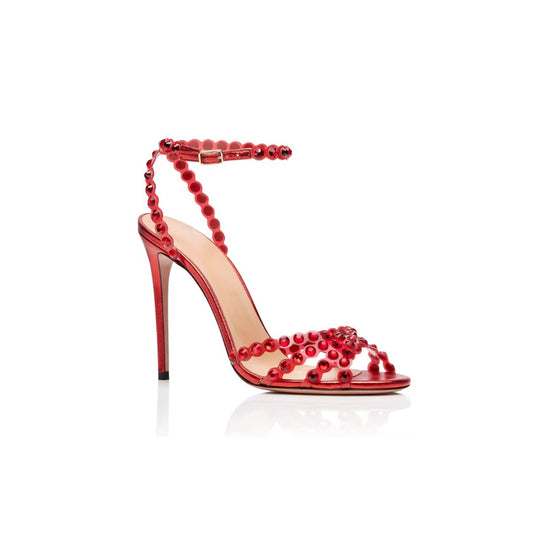 Zura Heel Strass Red