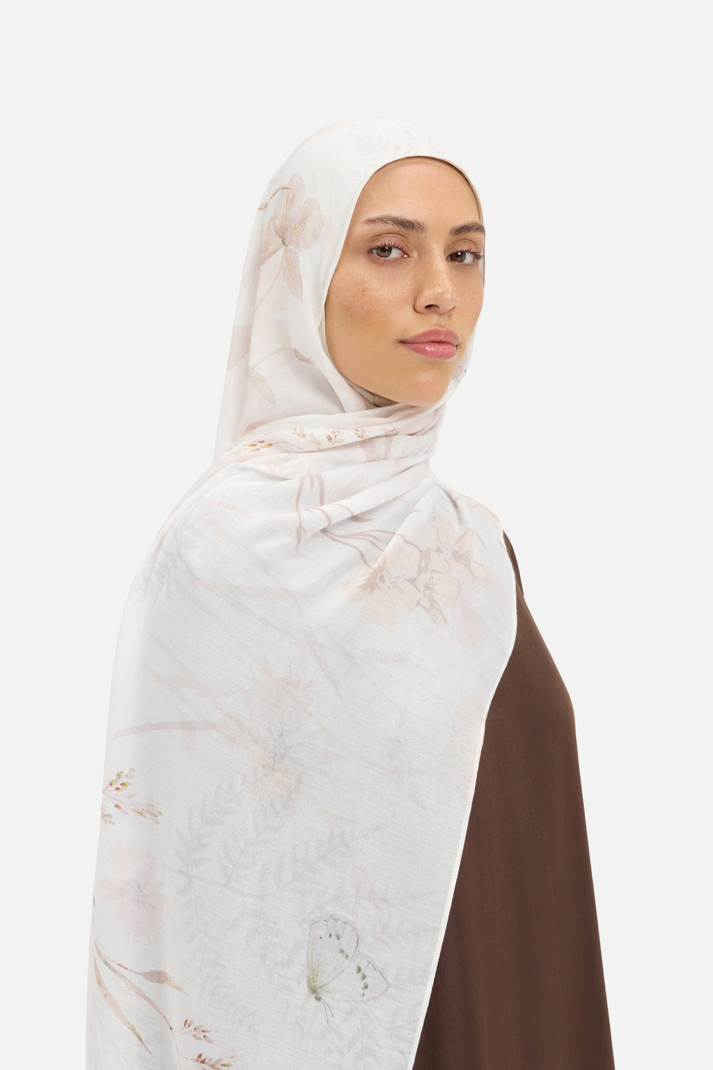 Weightless Woven Scarf | Brown Bouquet