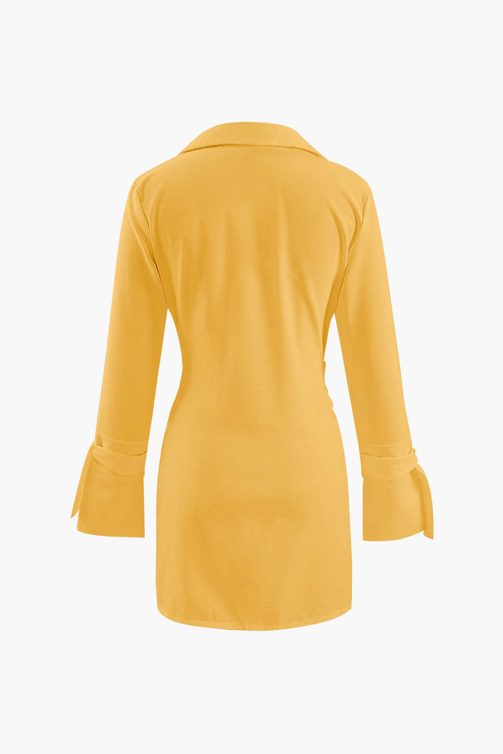 Vestido camisero mini cruzado con escote en V profundo 