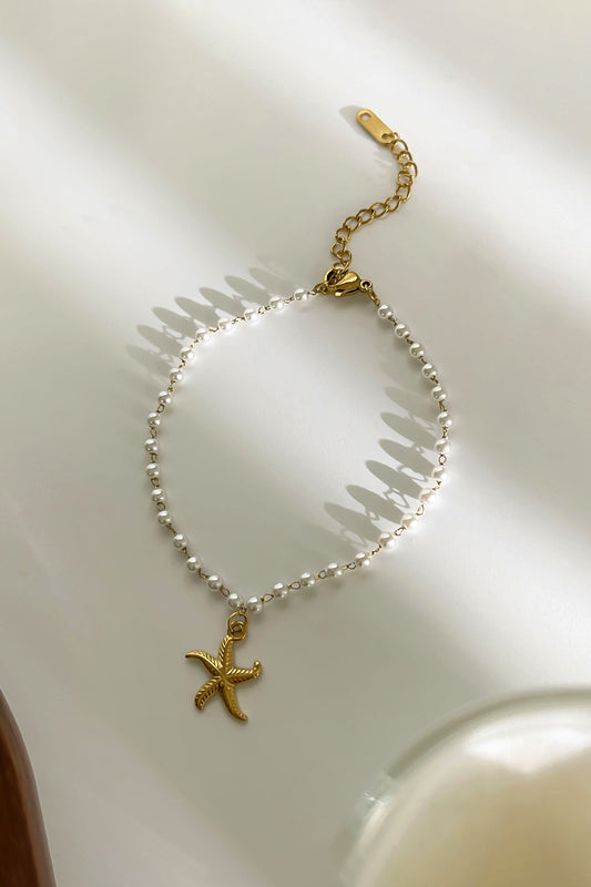 Stainless Steel Shell Pearl Element Bracelet