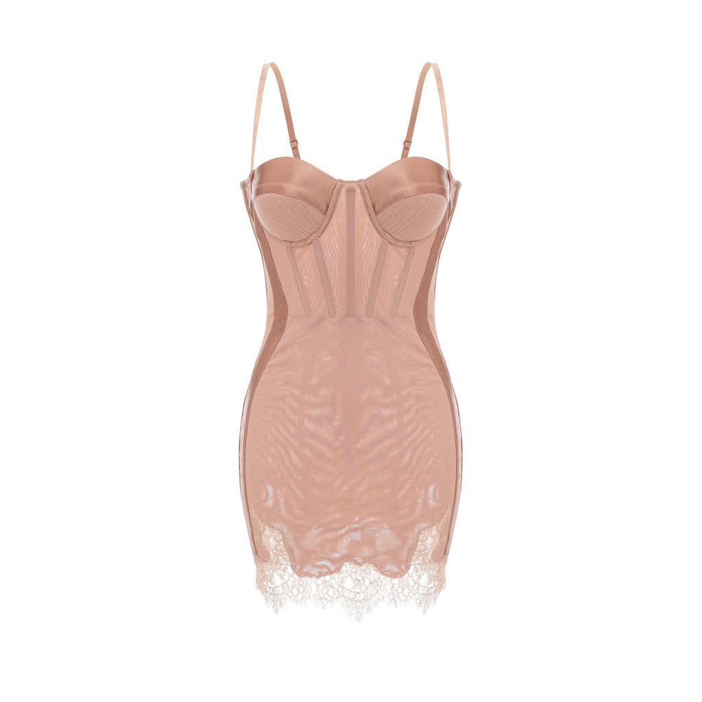 Coline bustier-style mini dress