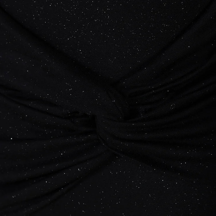 Brittany Robe Mi-Longue - Noir Pailleté