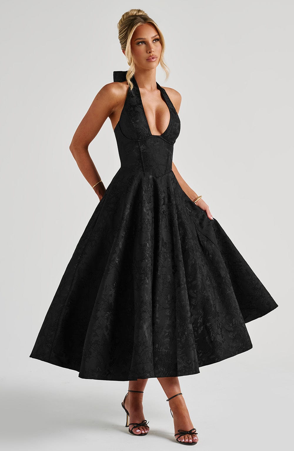 Vestido midi Effie - Negro