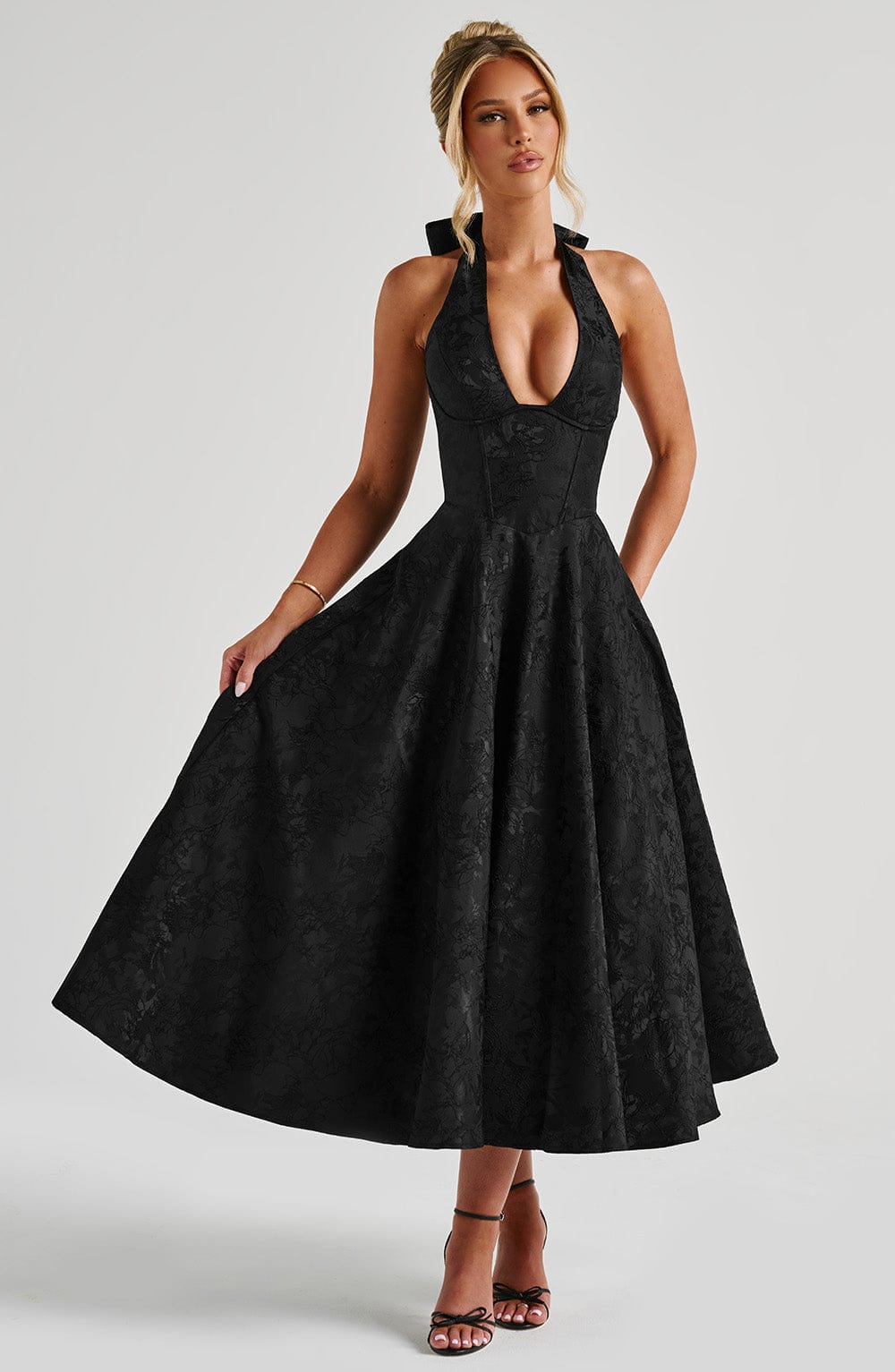 Vestido midi Effie - Negro