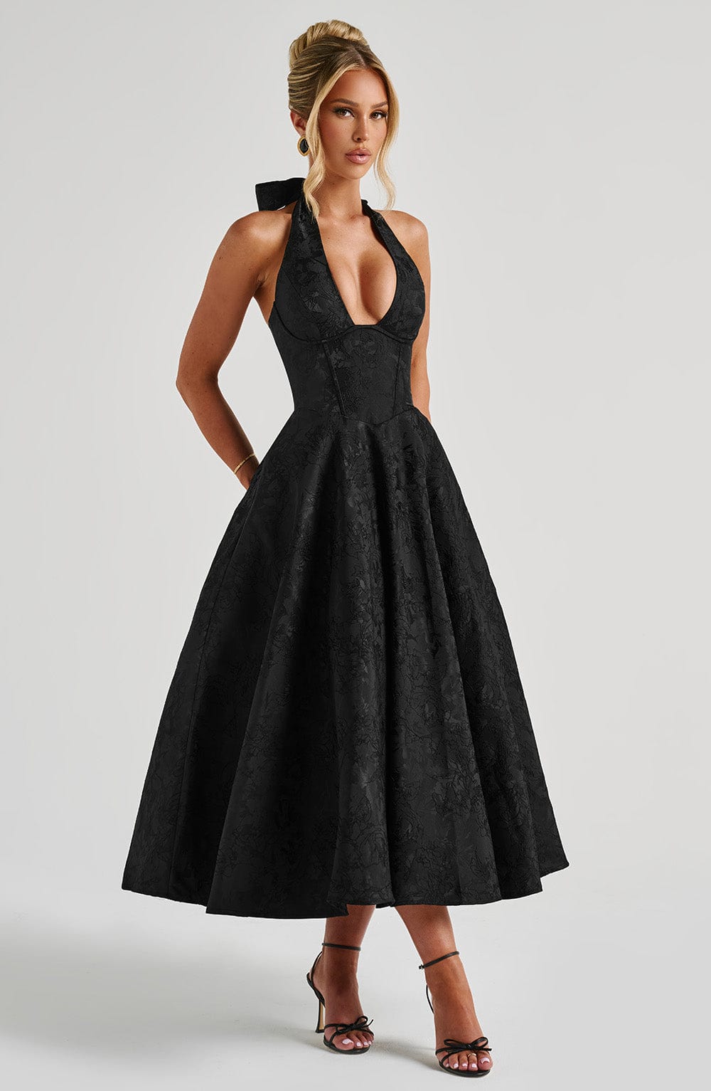 Vestido midi Effie - Negro