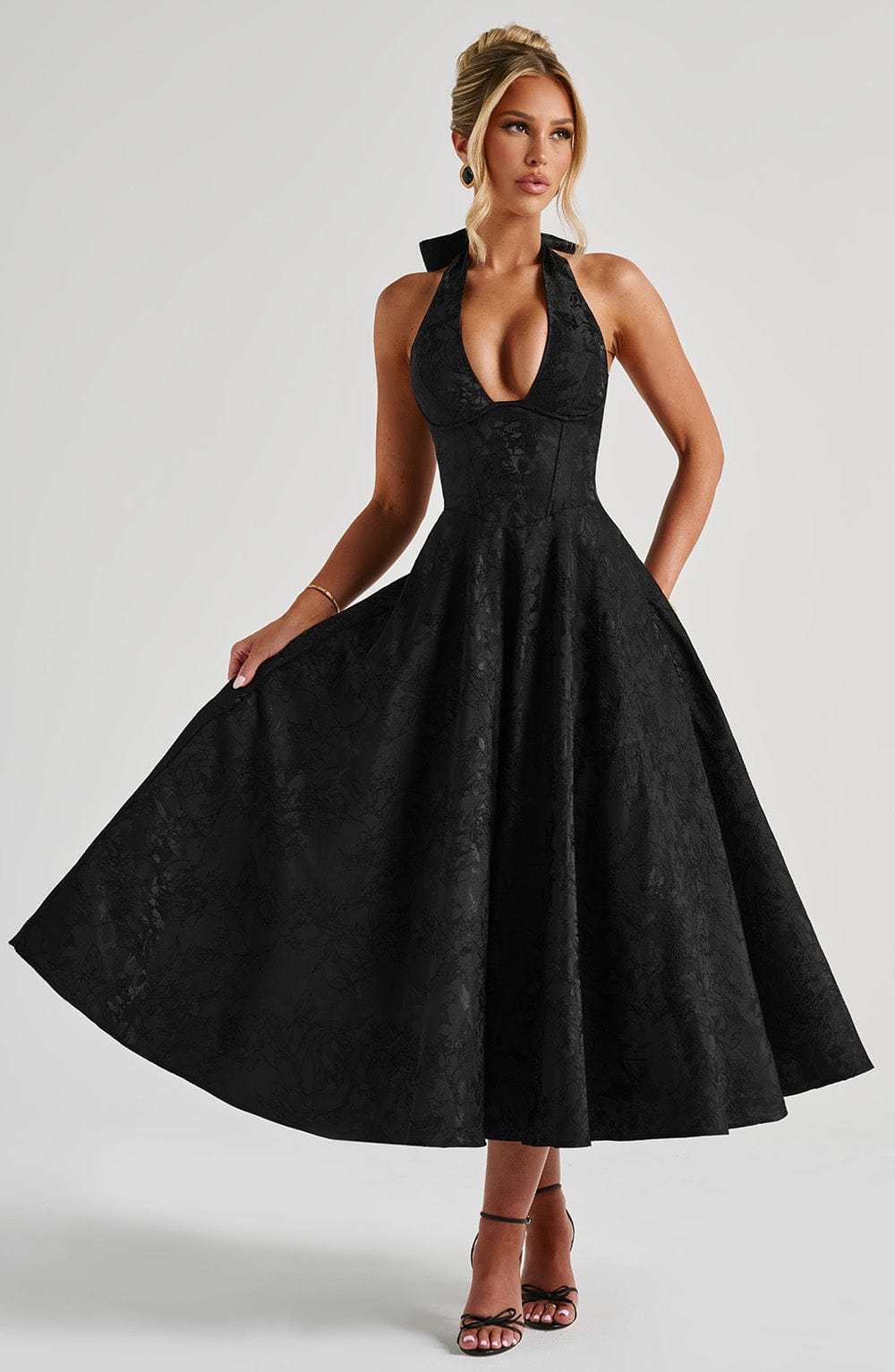 Vestido midi Effie - Negro