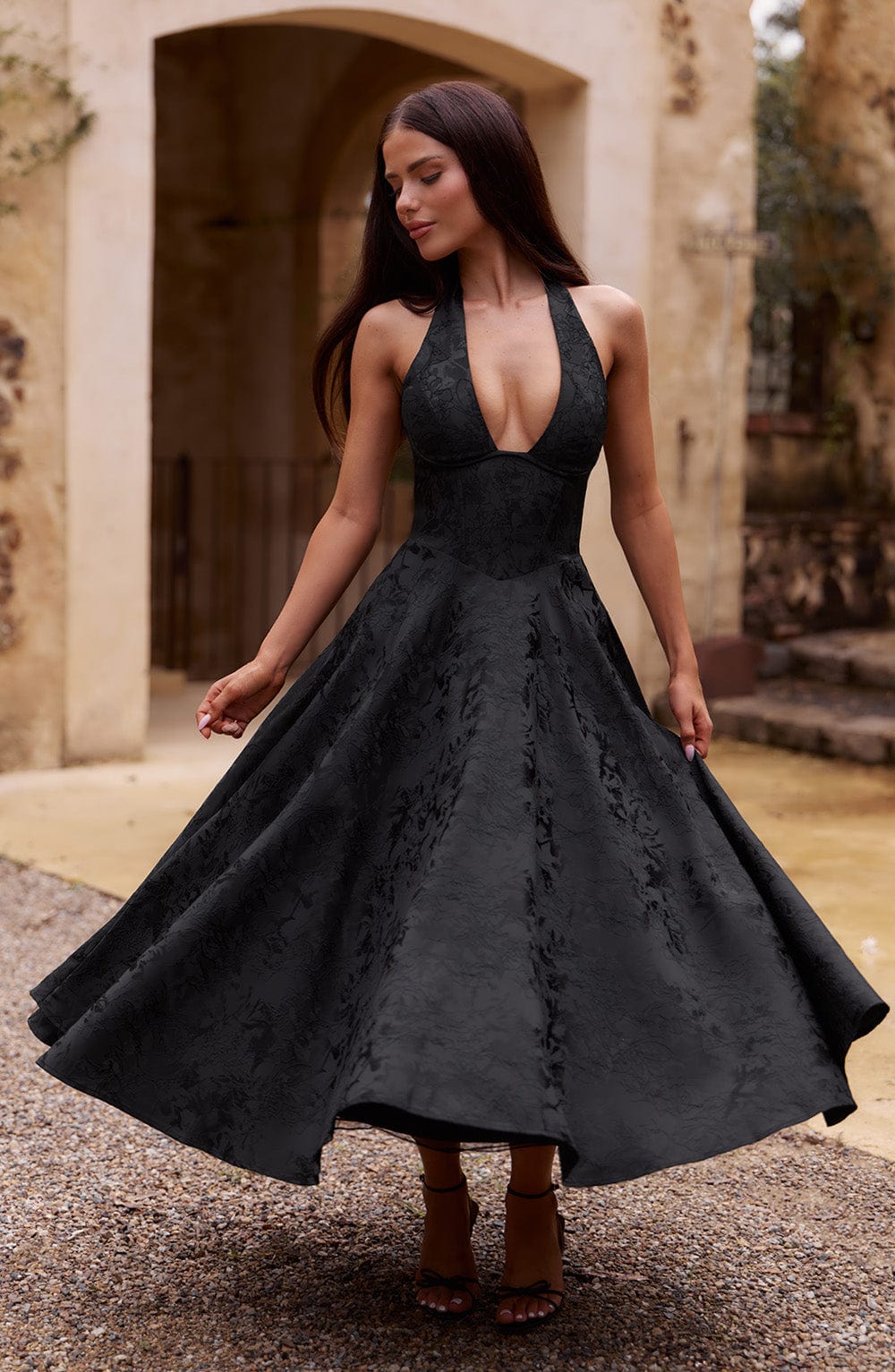 Vestido midi Effie - Negro