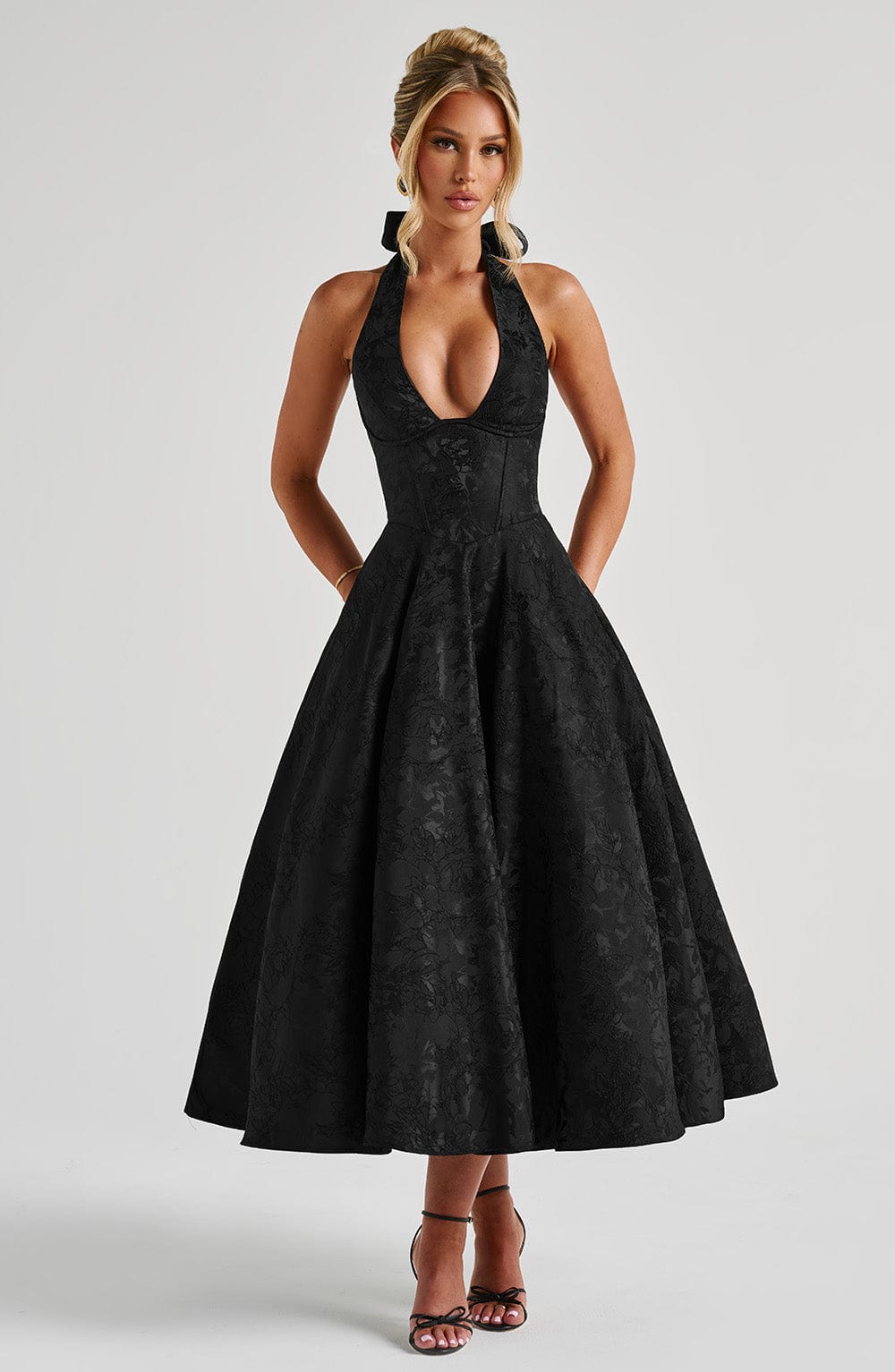 Vestido midi Effie - Negro