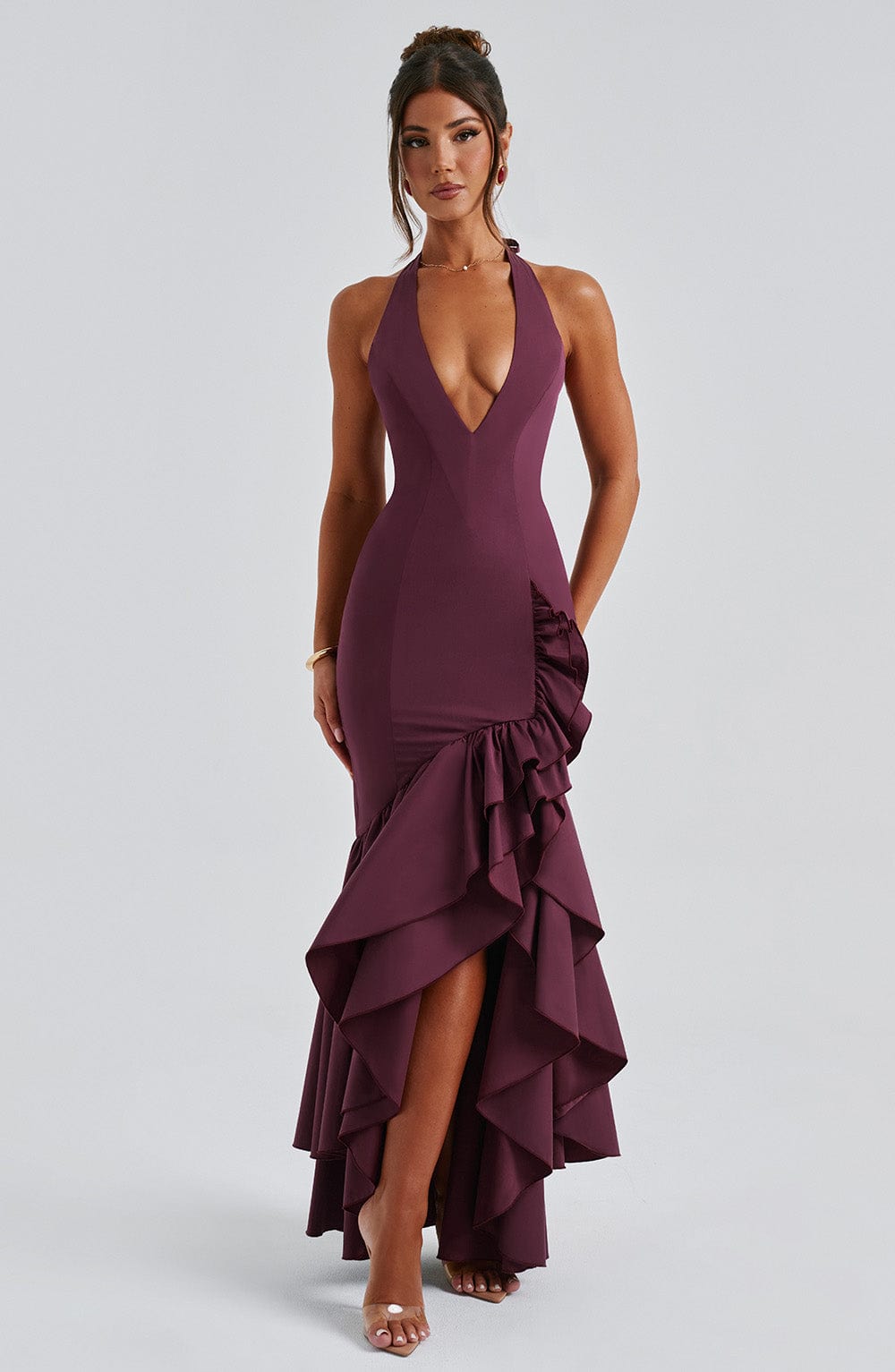 Safya Maxi Dress - Cherry Lacquer