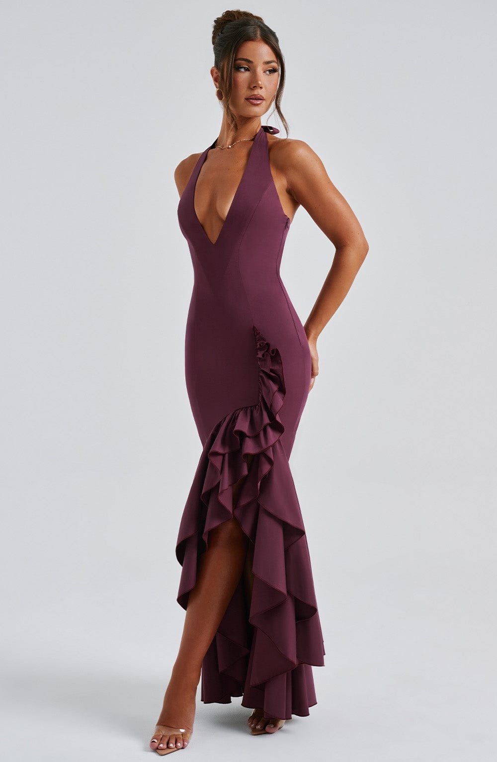 Safya Maxi Dress - Cherry Lacquer