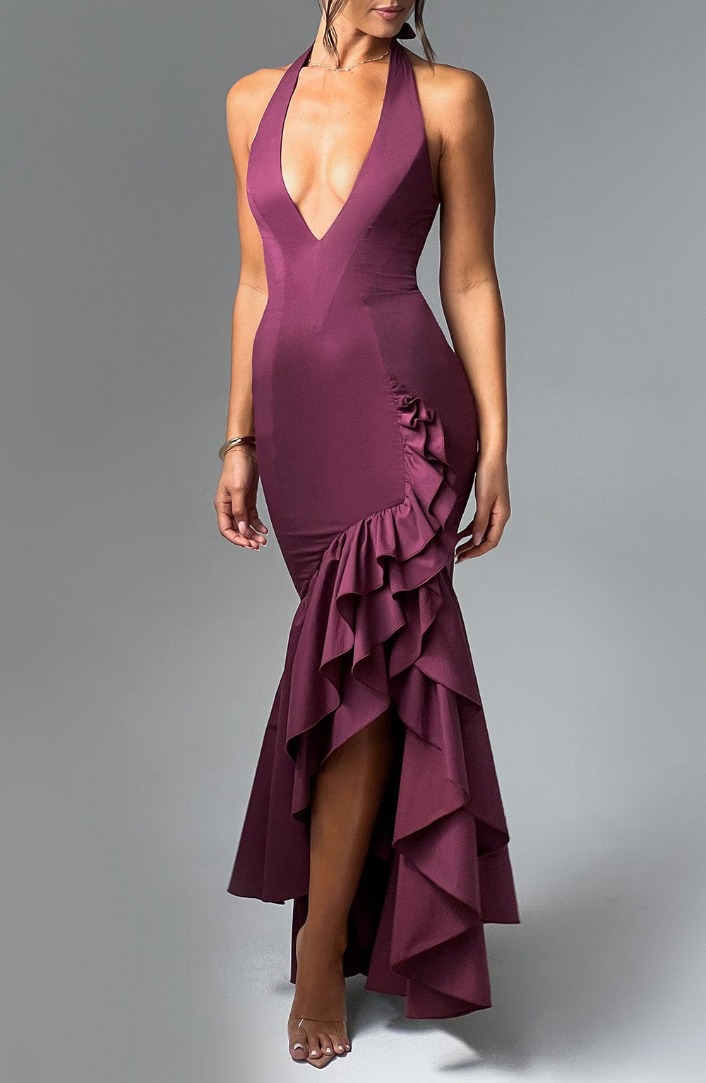 Safya Maxi Dress - Cherry Lacquer