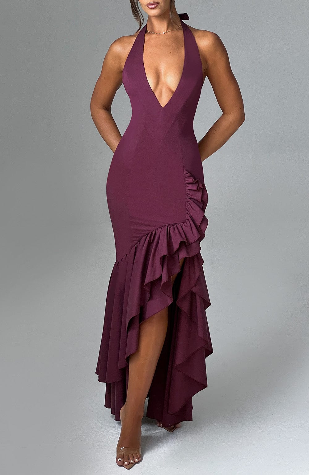 Safya Maxi Dress - Cherry Lacquer
