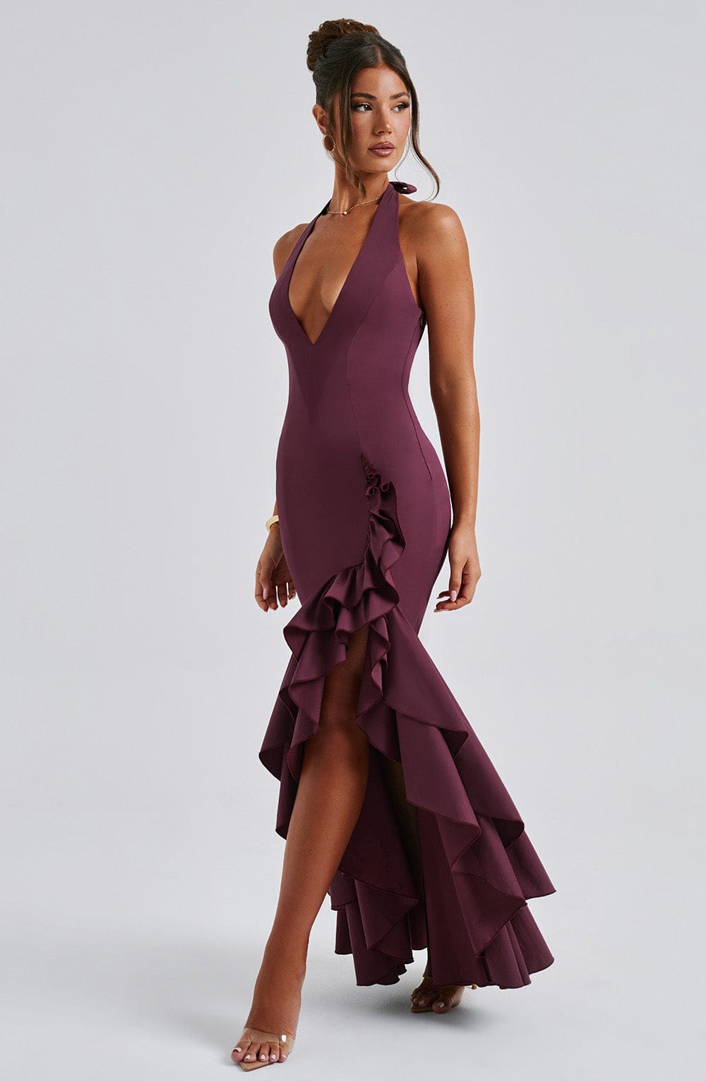 Safya Maxi Dress - Cherry Lacquer